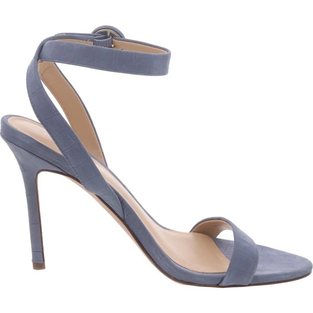 NWOT Veronica Beard Darcelle Sing Heels in Blue Suede Size 8 - Picture 2 of 10